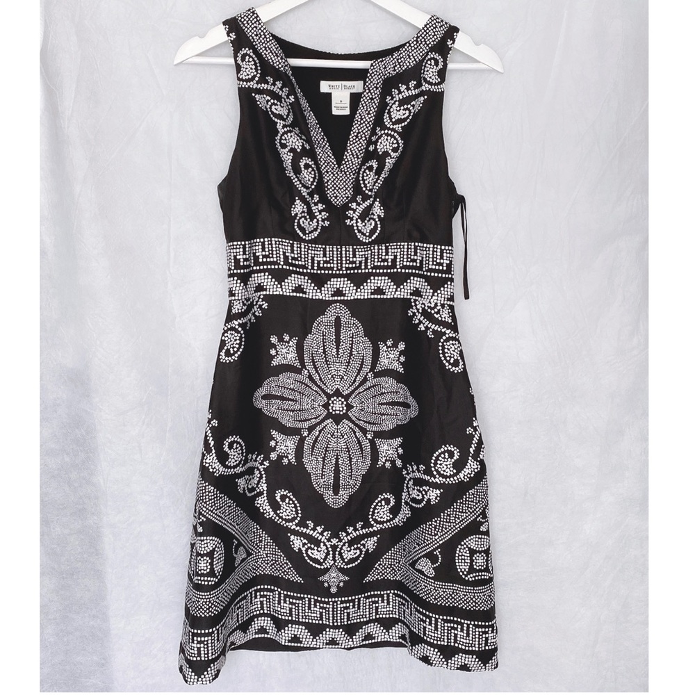 WHBM  100% Silk Mosaic Print Dress Size 0